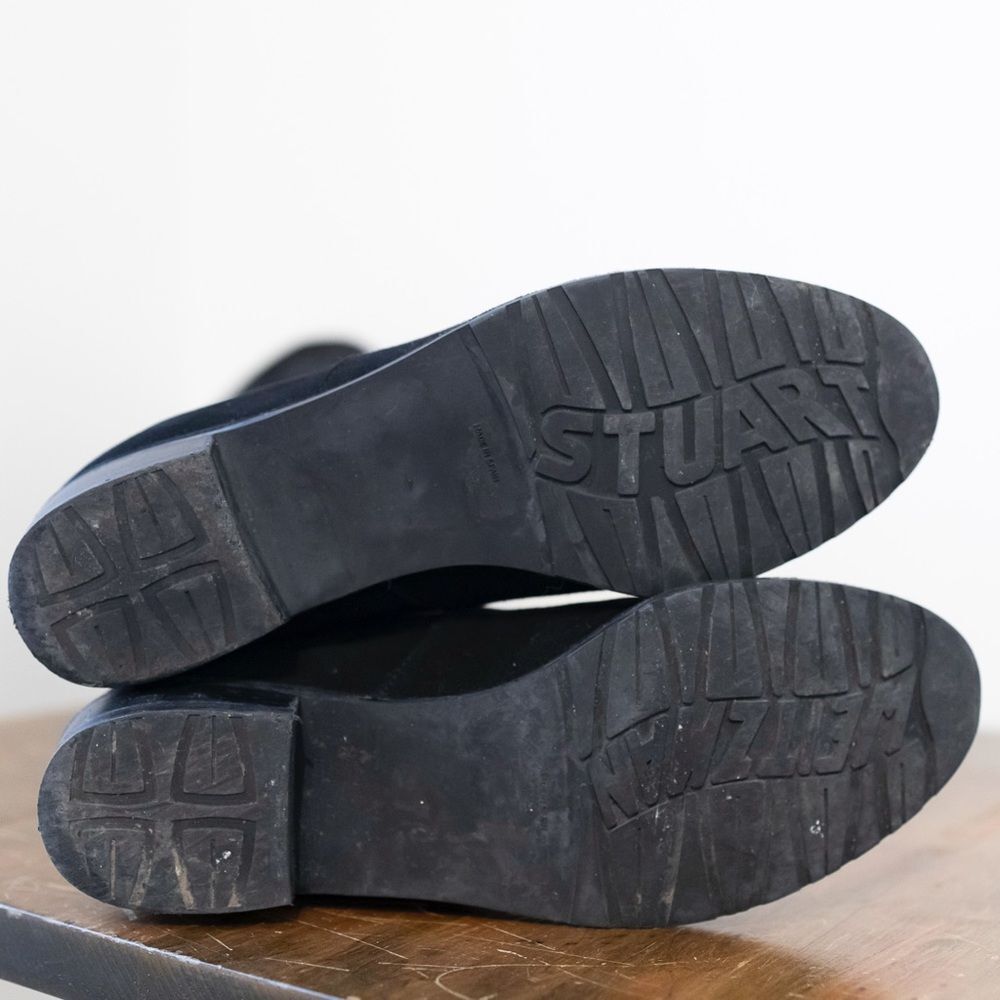 Stuart Weitzman Lowland Over-the-Knee Black Suede Boots Size 7.5 - Picture 10 of 12